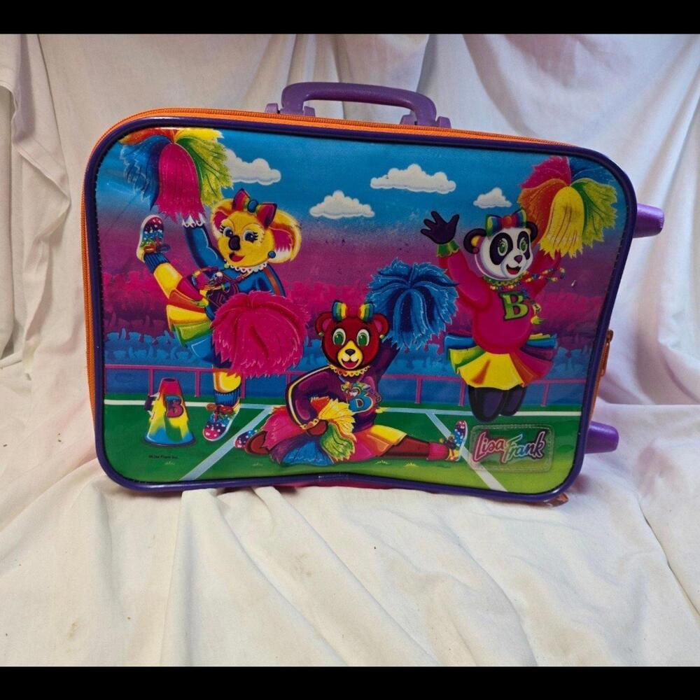 Vintage 90’s Lisa Frank Rolling Luggage Tote Bag (15”x11”)